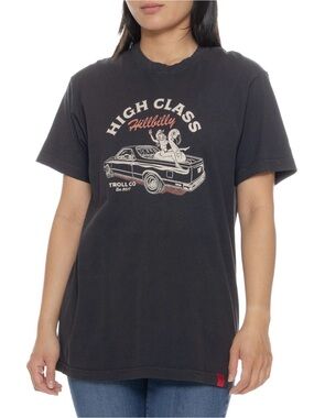 TROLL CO. High Class Hillbilly Graphic Tee L 23” p2p Black NWT